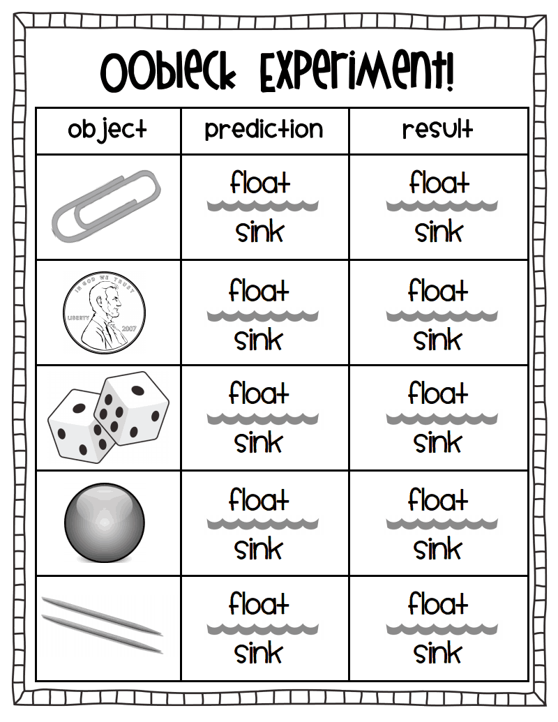 Sink And Float Worksheets For Kindergarten