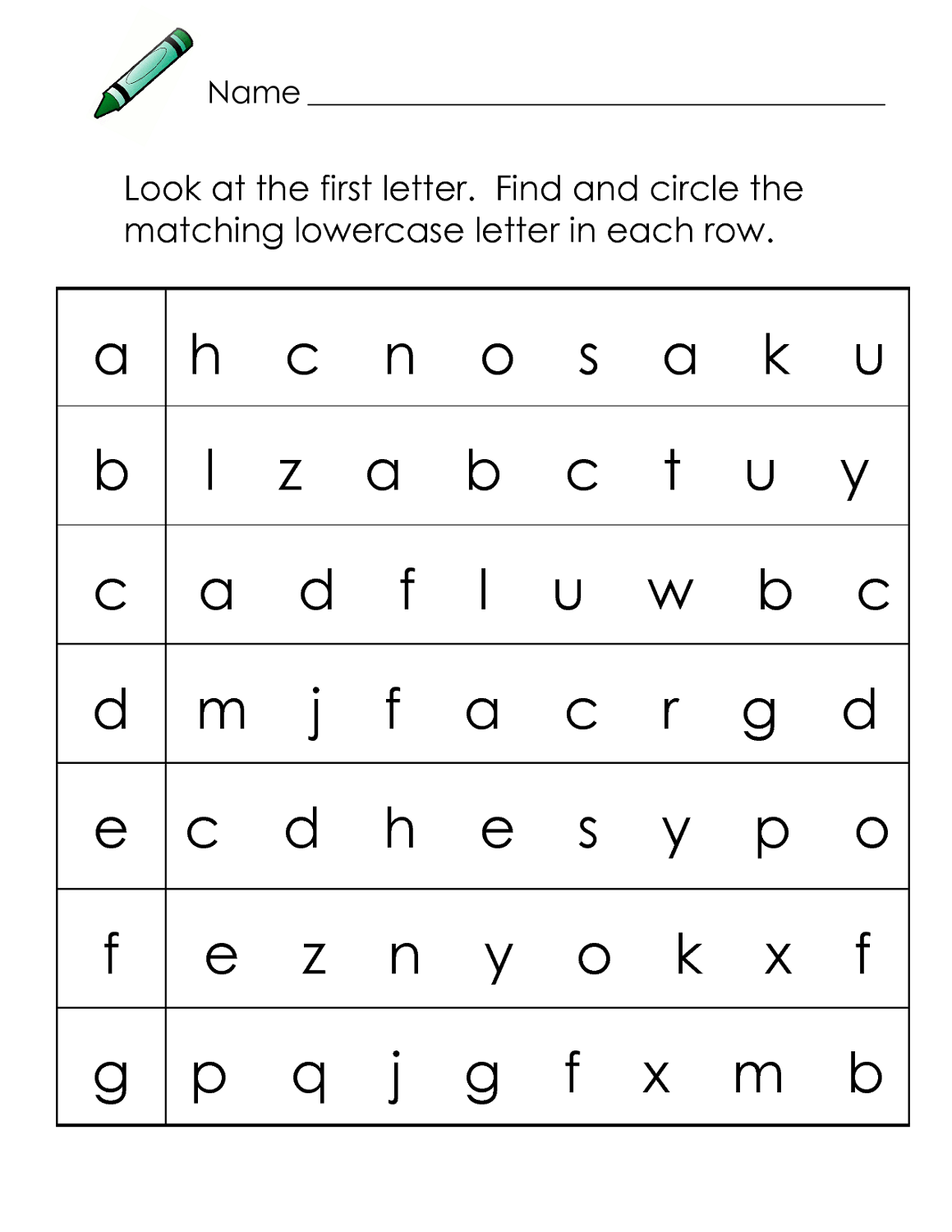 Lowercase Alphabet Worksheets