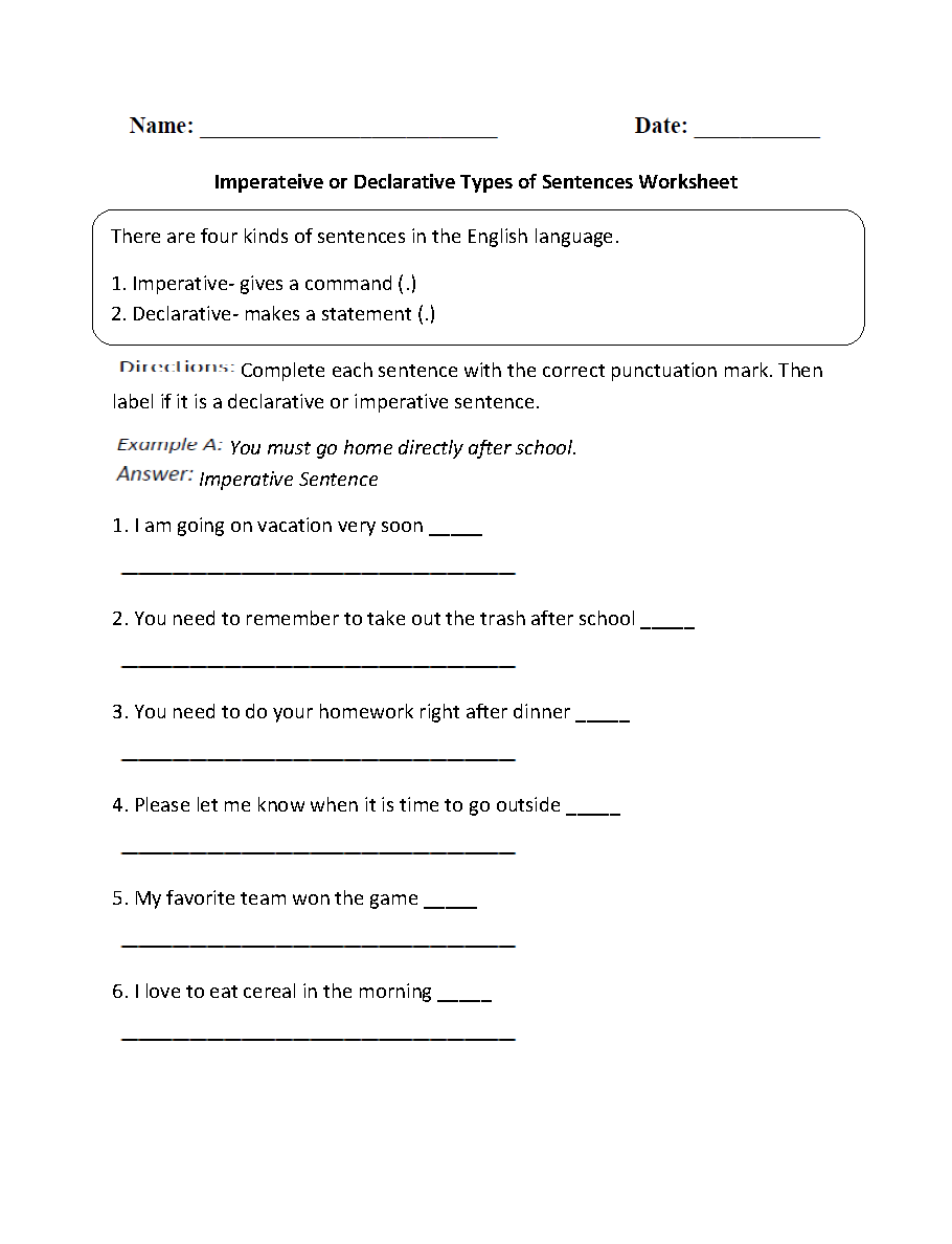 declarative-sentence-worksheets-first-grade