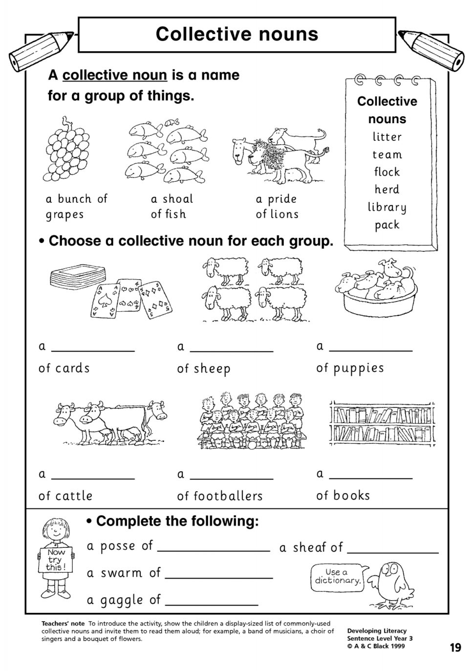 Grade 2 Noun Worksheets