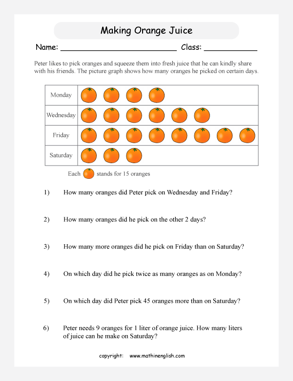 pictograph-worksheets-3rd-grade