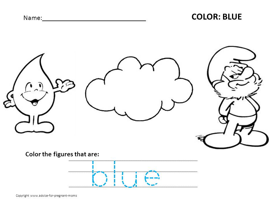 Color Blue Worksheets Preschool The Best Worksheets Image