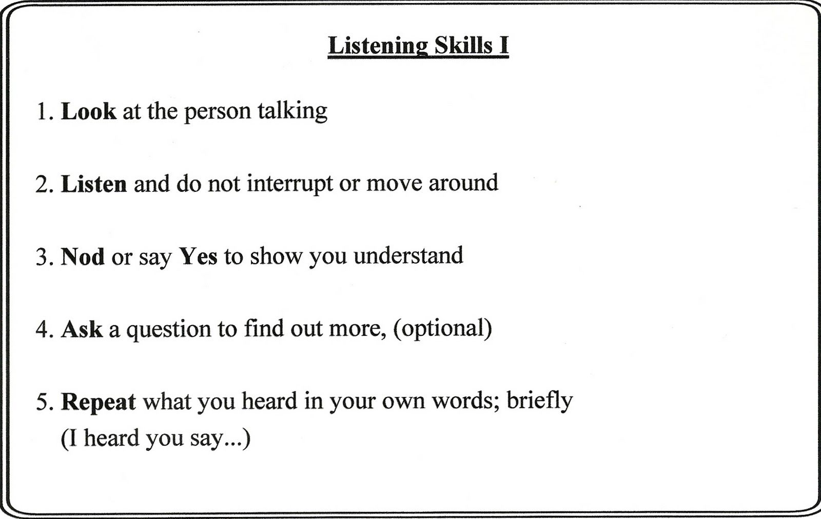 Active Listening Is Very Important When Trying To Resolve Conflict