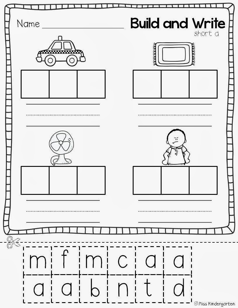 Kindergarten  Rhyming Cut And Paste Worksheets For Kindergarten