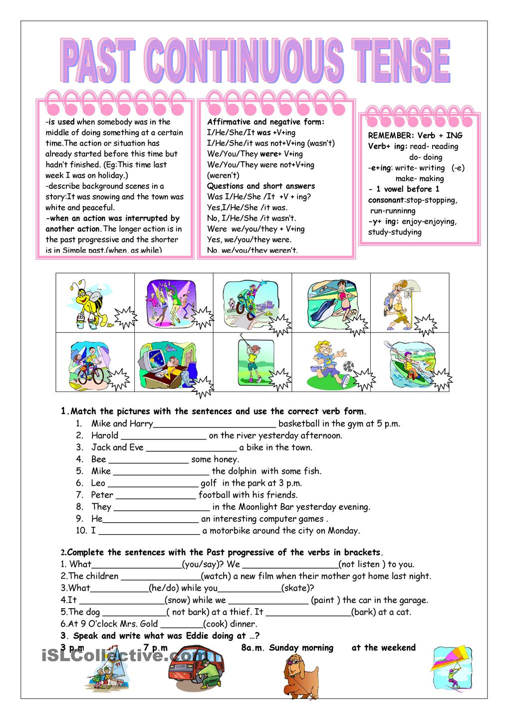 past-continuous-worksheets-printable