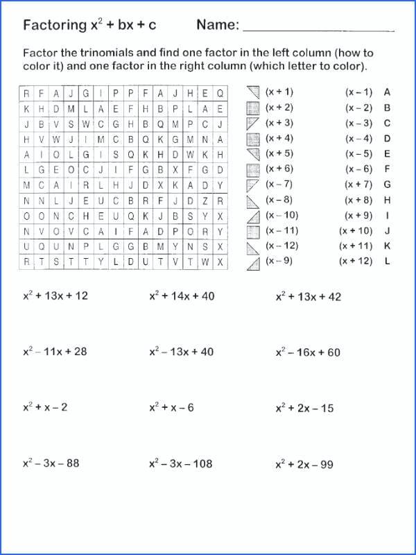 Factor By Grouping Formula Math Factor By Grouping Worksheet Math