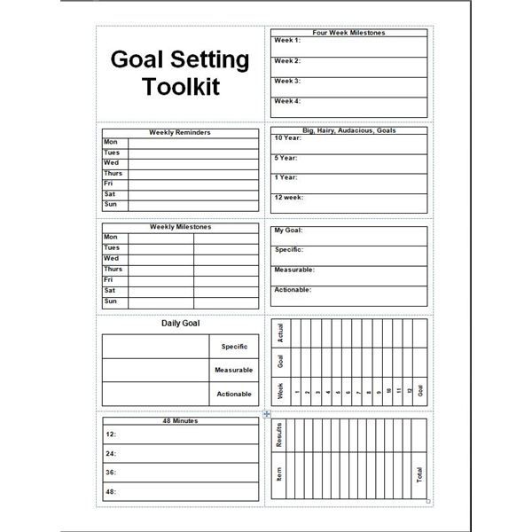 Daily Planner Template Printable Free Goal Setter