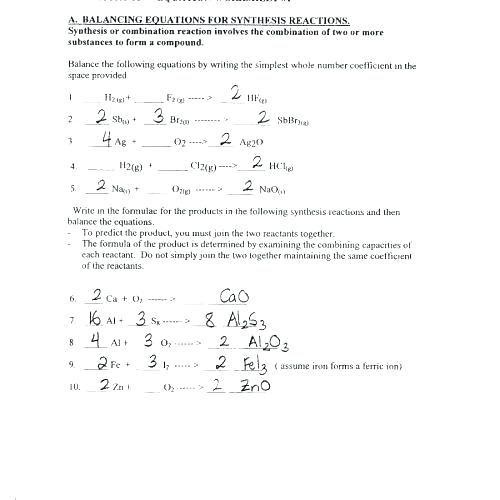 Balancing Ionic Equations Worksheets â Odmartlifestyle Com