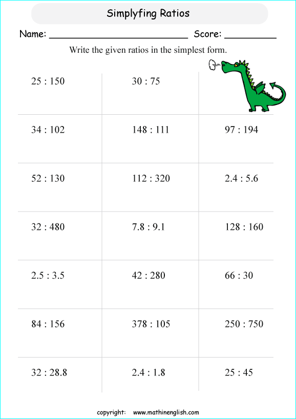 math-ratio-worksheets