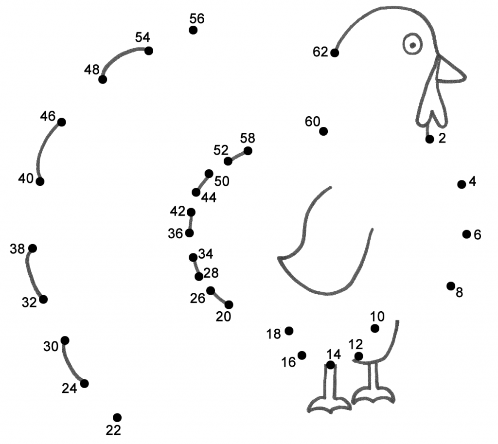 Adult ~ Turkey Connect The Dots Count By S Thanksgiving Page Math