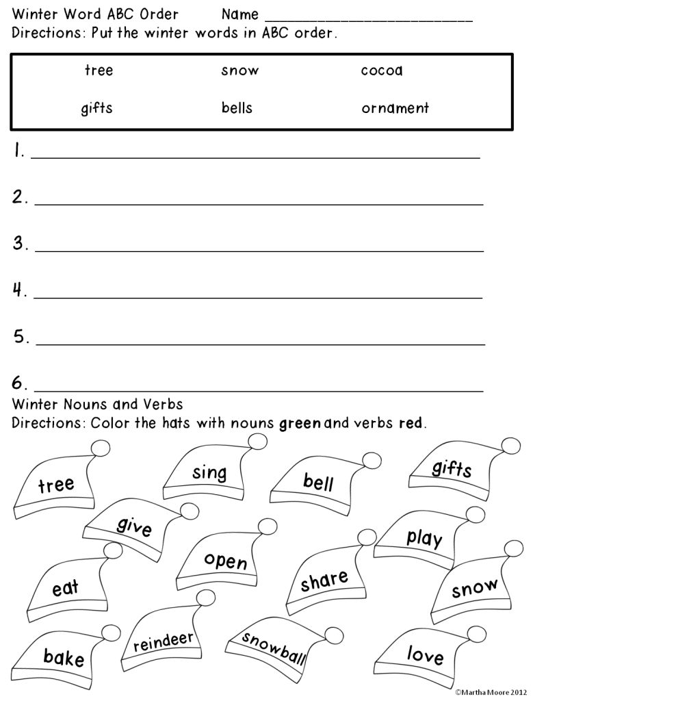 Delighted Winter Math Worksheet Photos