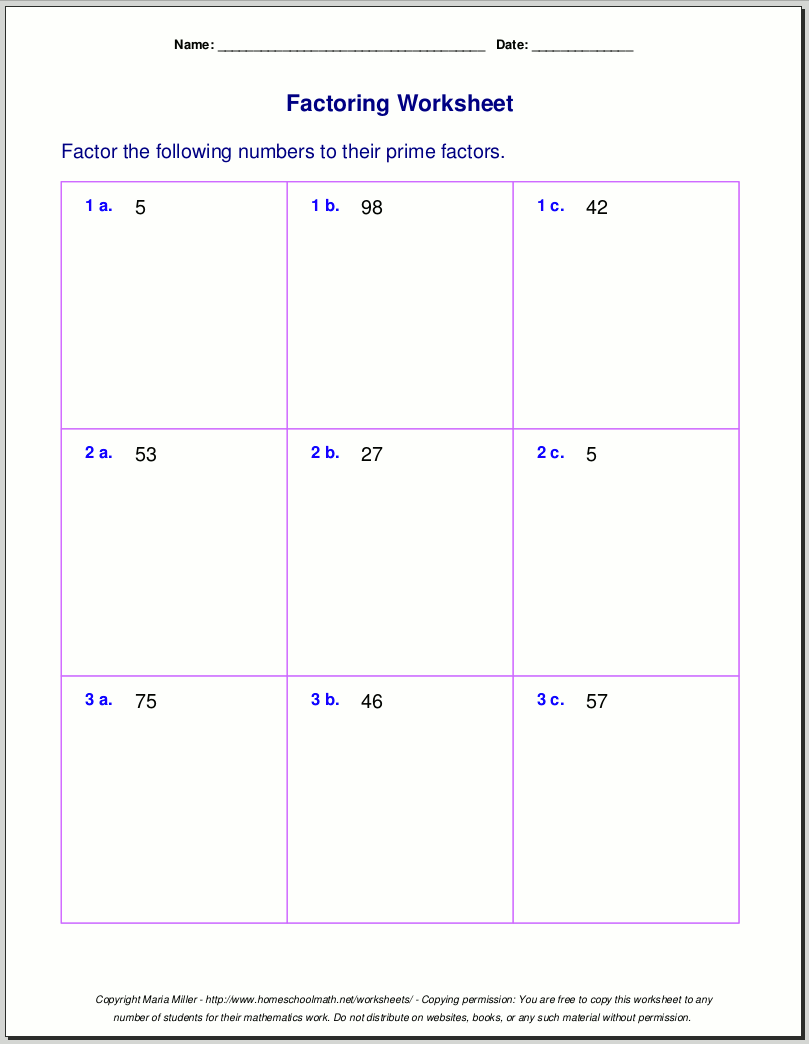 Factoring Gcf Worksheet Free Worksheets Library