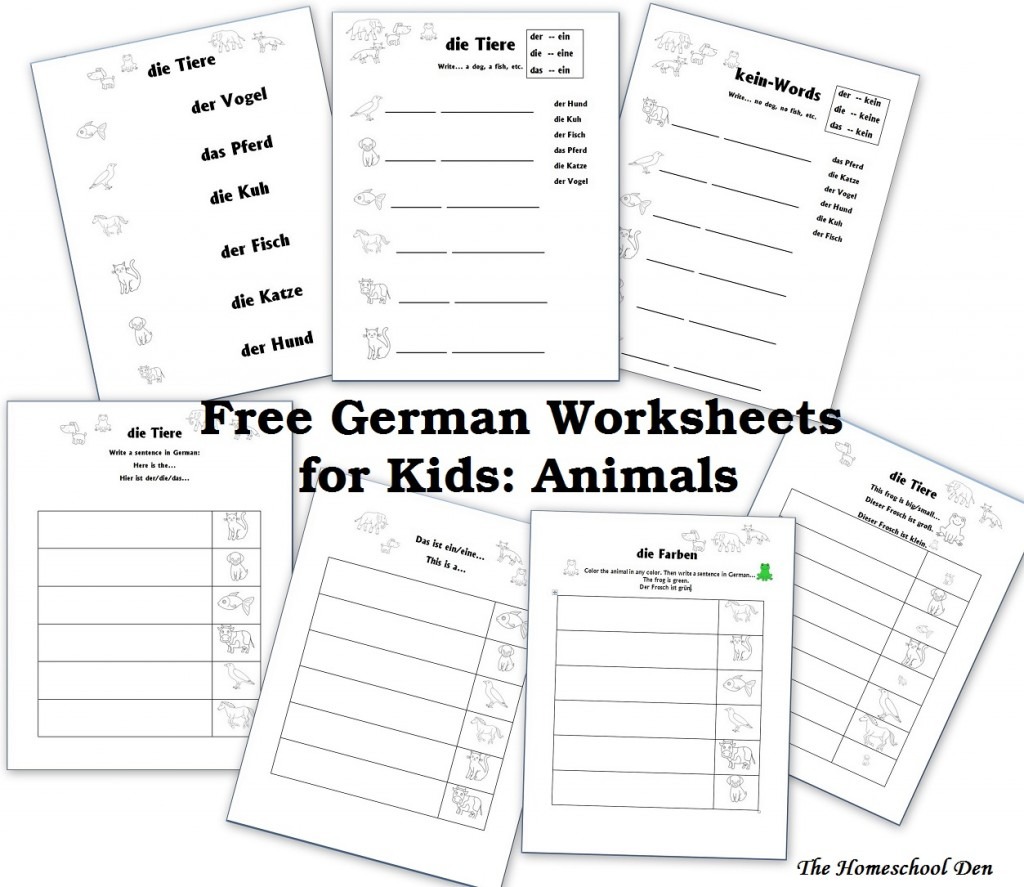 Free German Worksheets For Kids