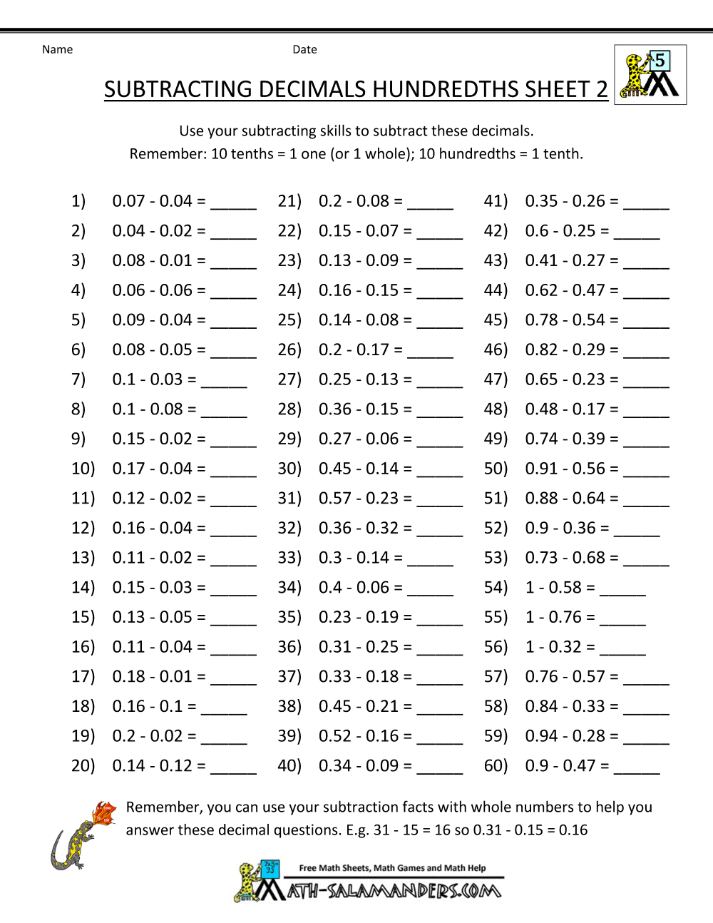 Free Grade 2 Math Worksheets, Organized By Grade And Topic