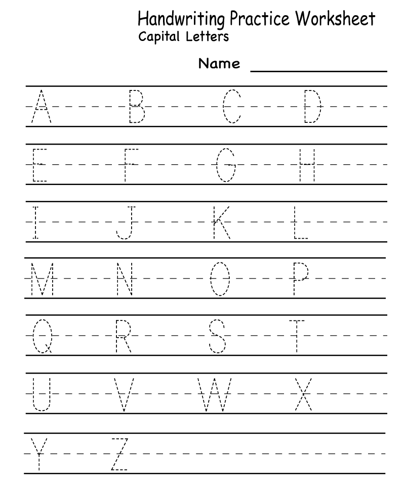 Free Handwriting Worksheets Wallpapercraft For Kindergarten Na