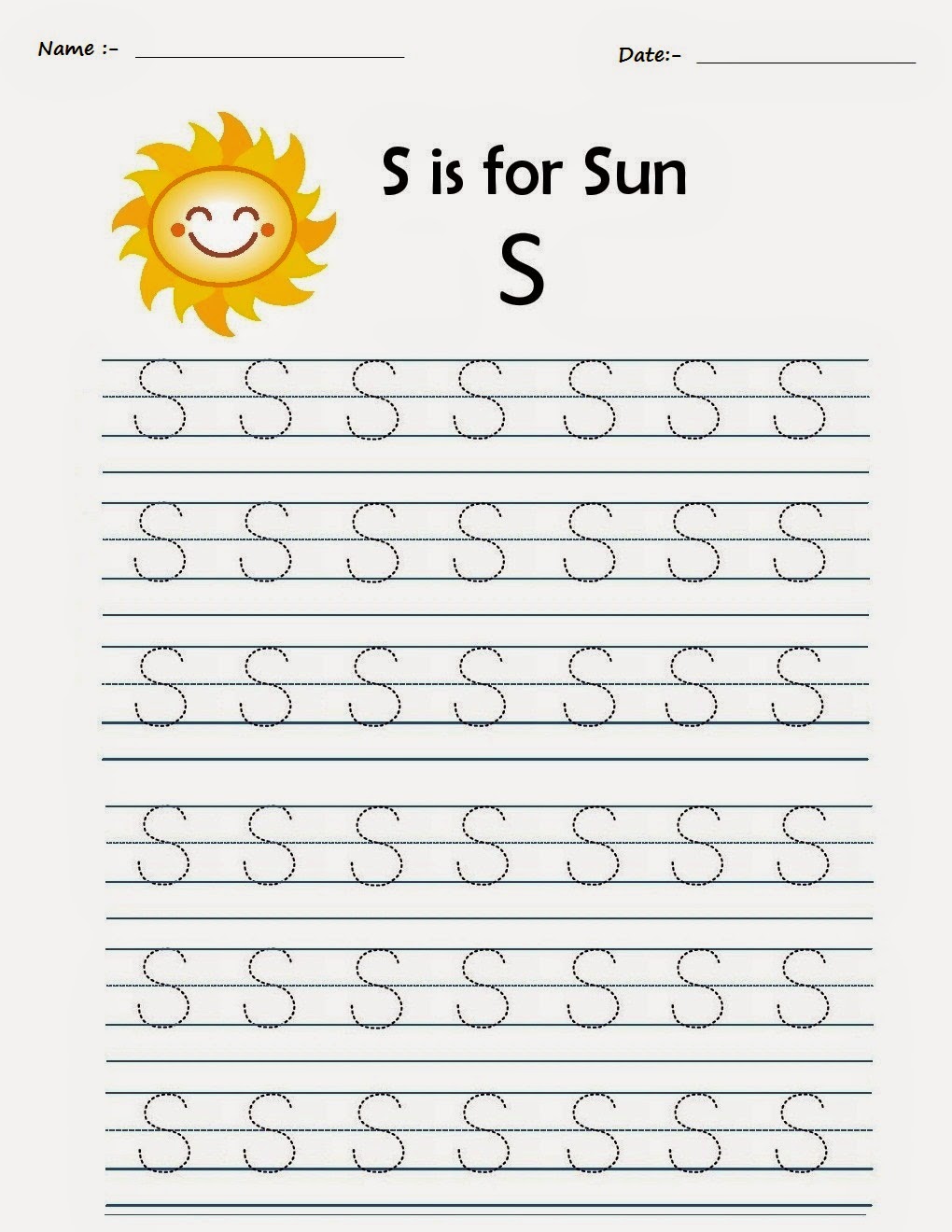 Kindergarten Worksheets  Printable Tracing Worksheets