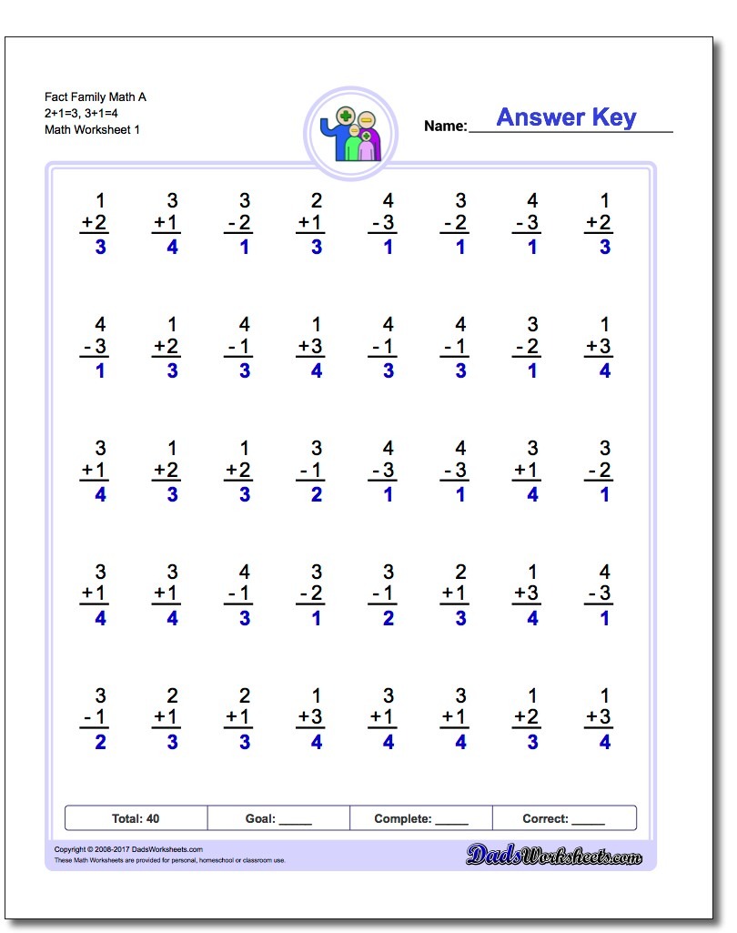 One Minute Addition Subtraction
