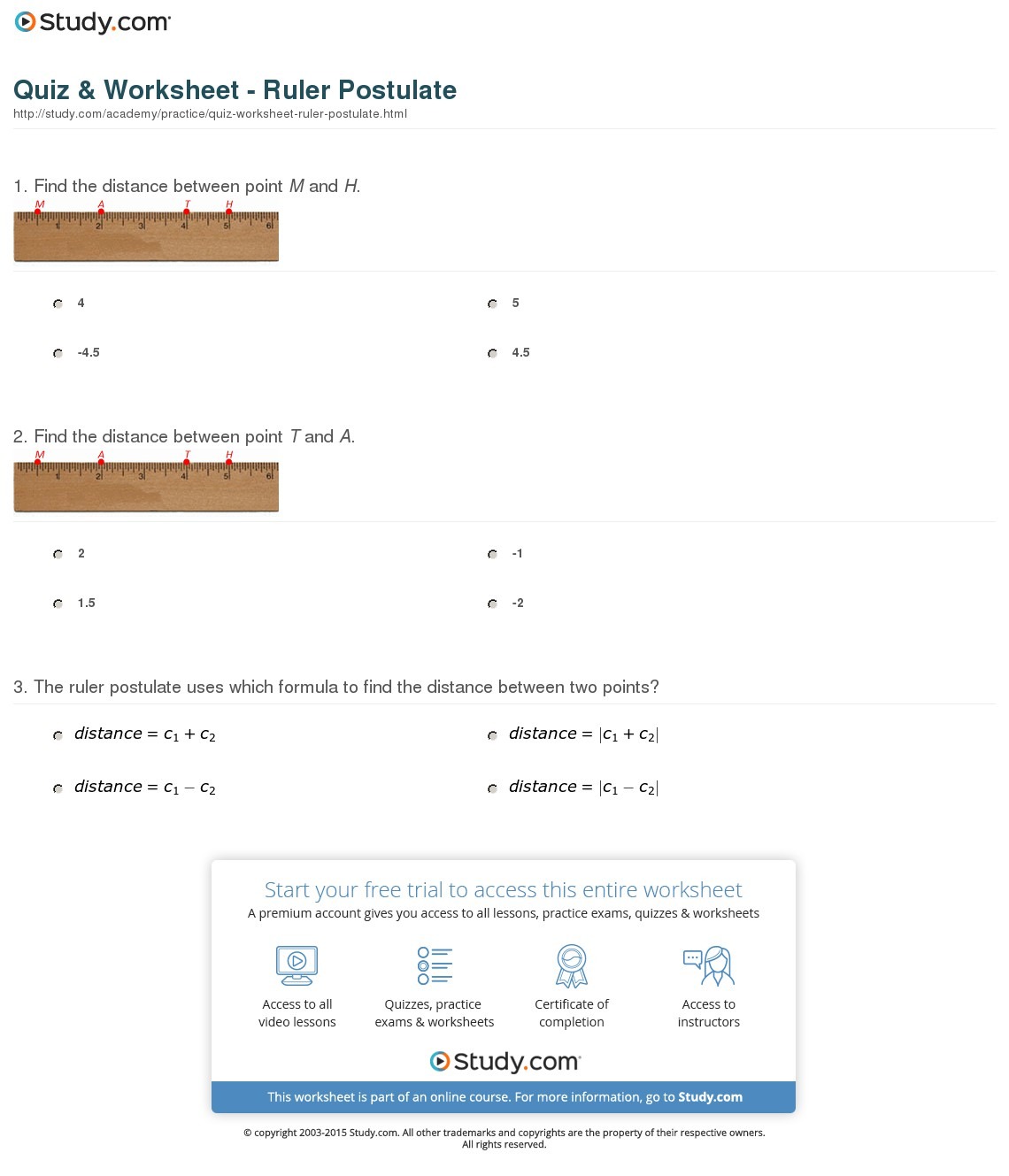 Quiz & Worksheet