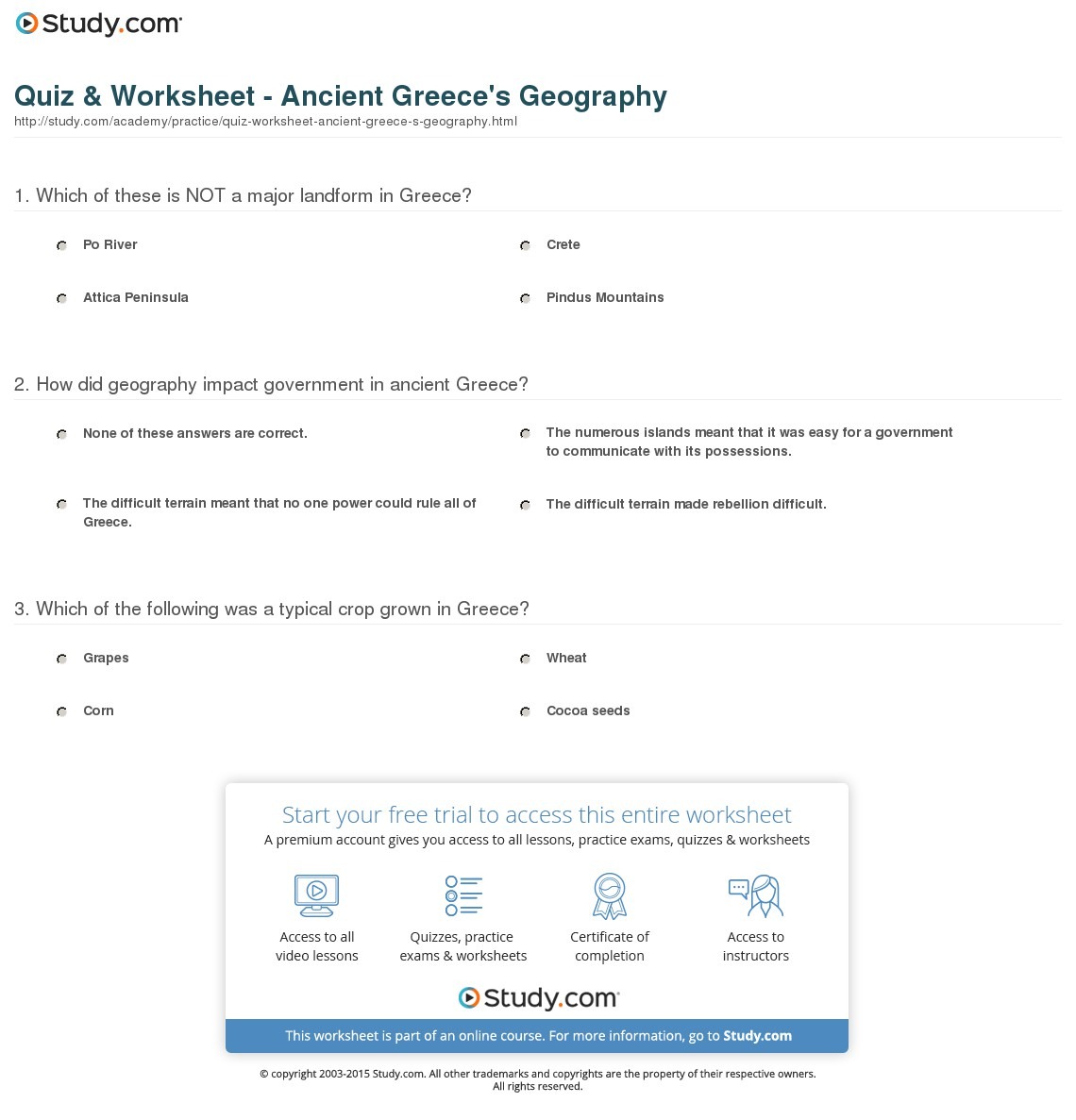 Quiz & Worksheet