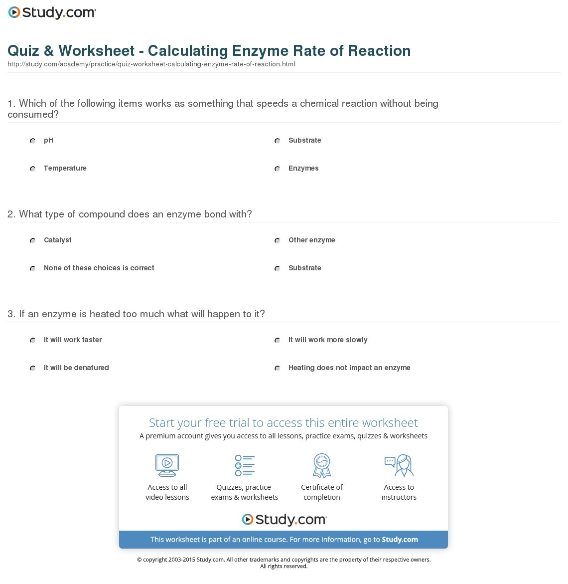 Quiz & Worksheet