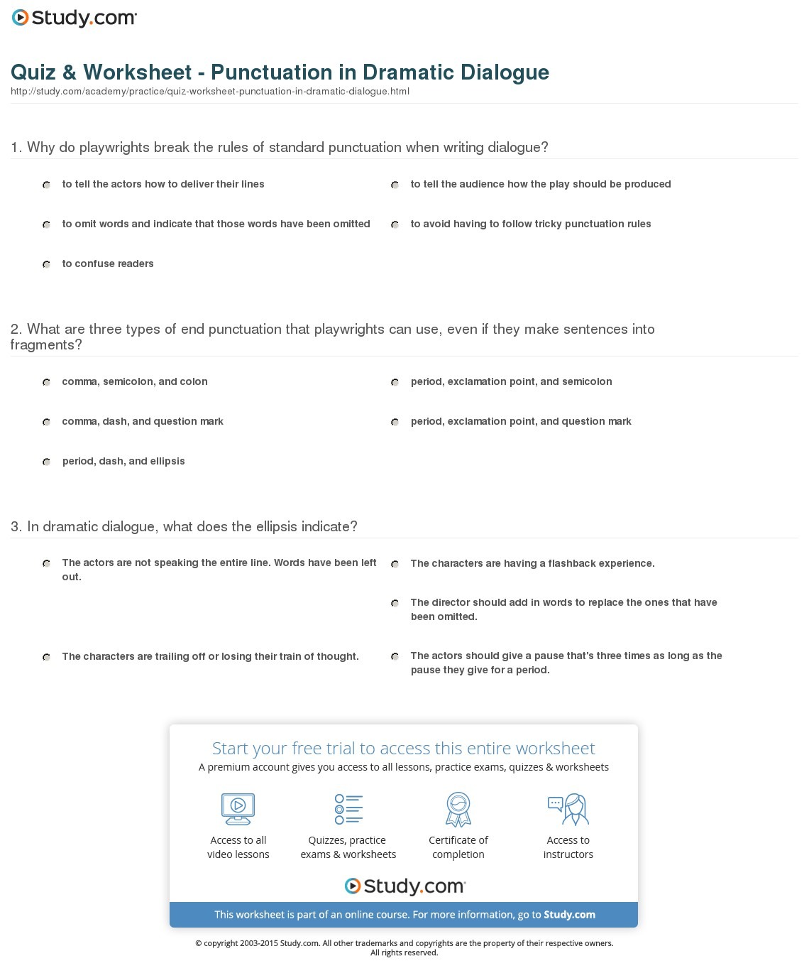 Quiz & Worksheet