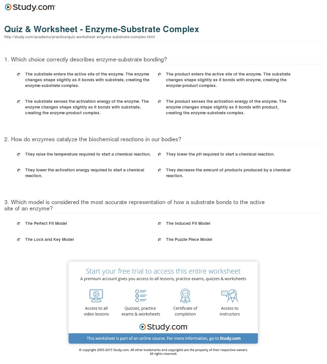 Quiz & Worksheet