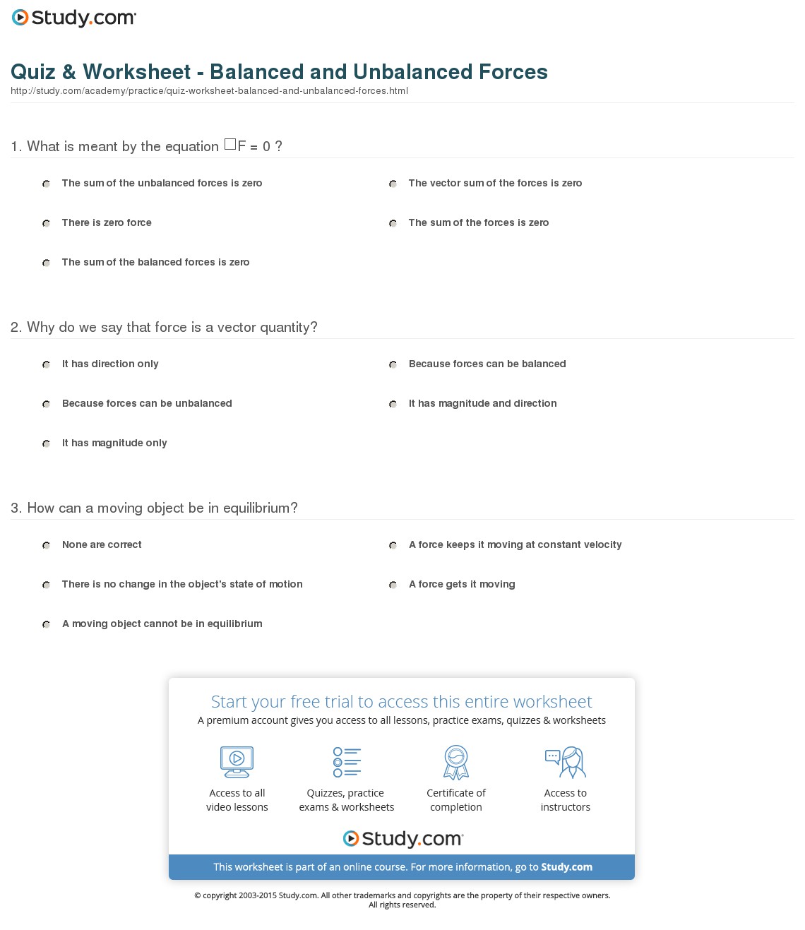 Quiz & Worksheet