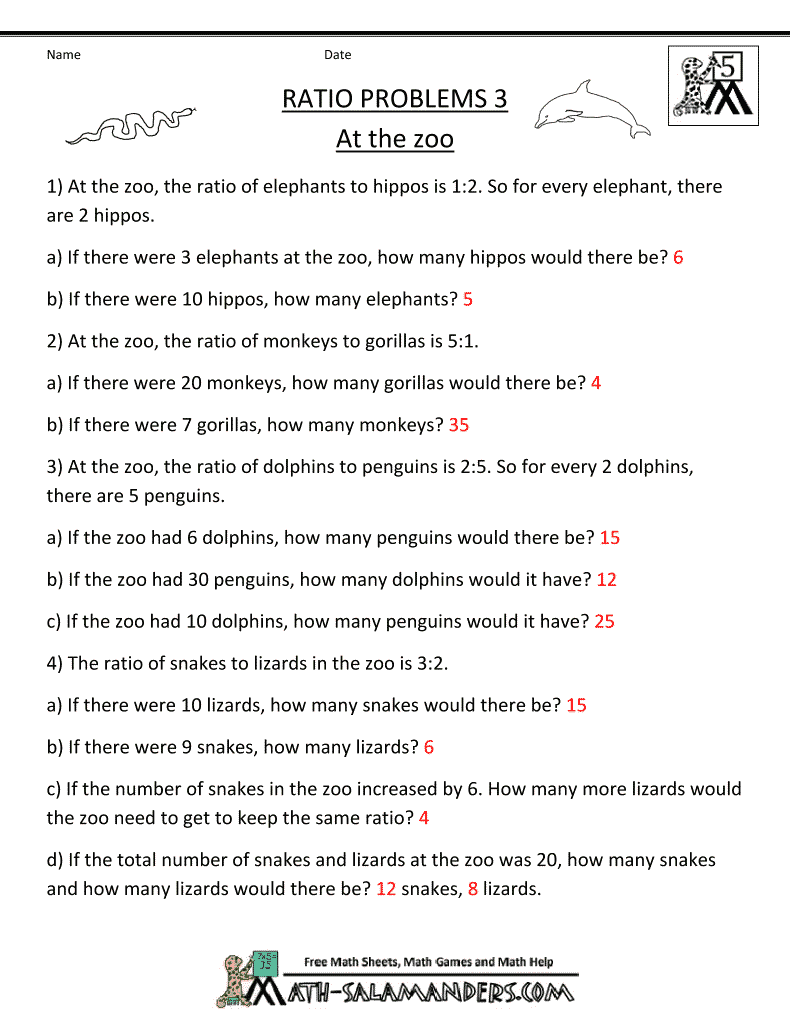 Ratio Word Problems