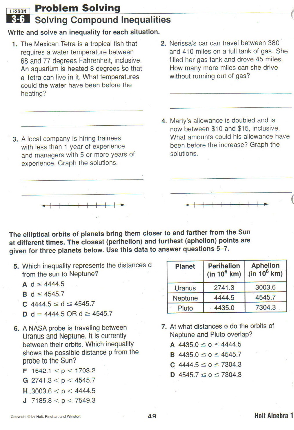 Problem solving practice worksheets