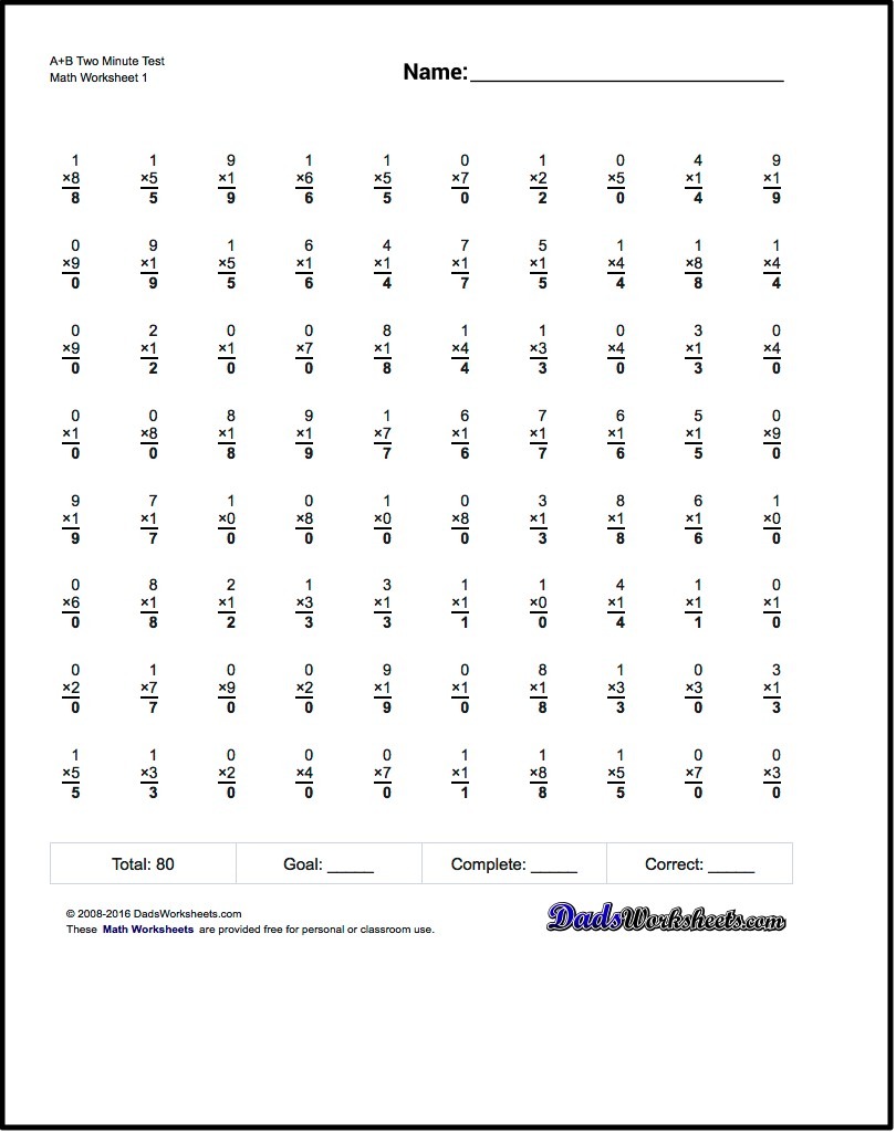 These Multiplication Worksheets Include Answer Keys And Are Free