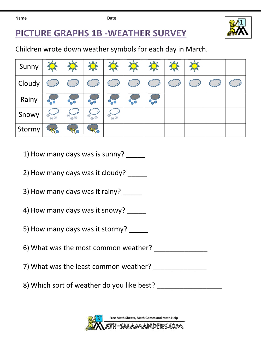 Weather Worksheets For First Grade Free Worksheets Library