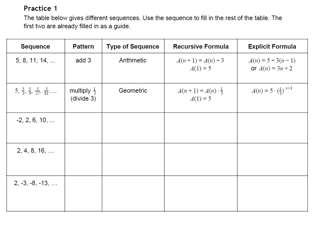 Worksheets  Arithmetic And Geometric Sequences Worksheet  Eihseba