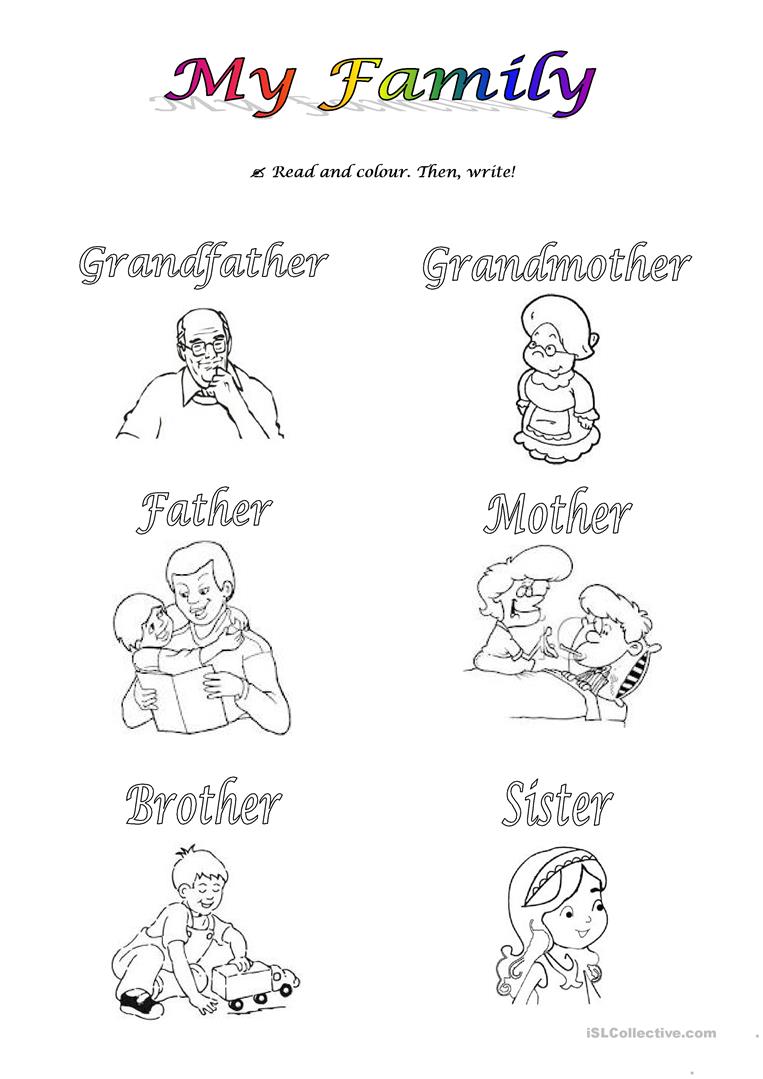 107 Free Esl Family Members Worksheets