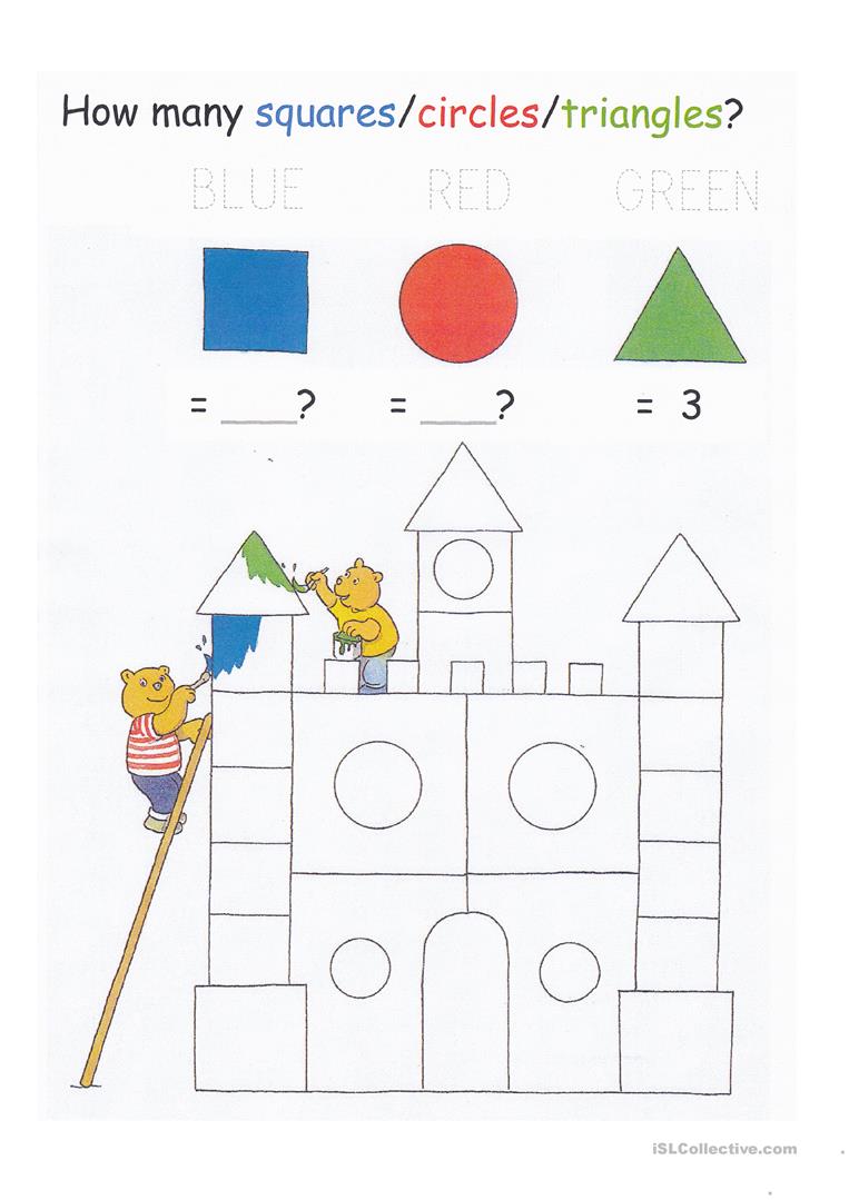 147 Free Esl Shapes Worksheets
