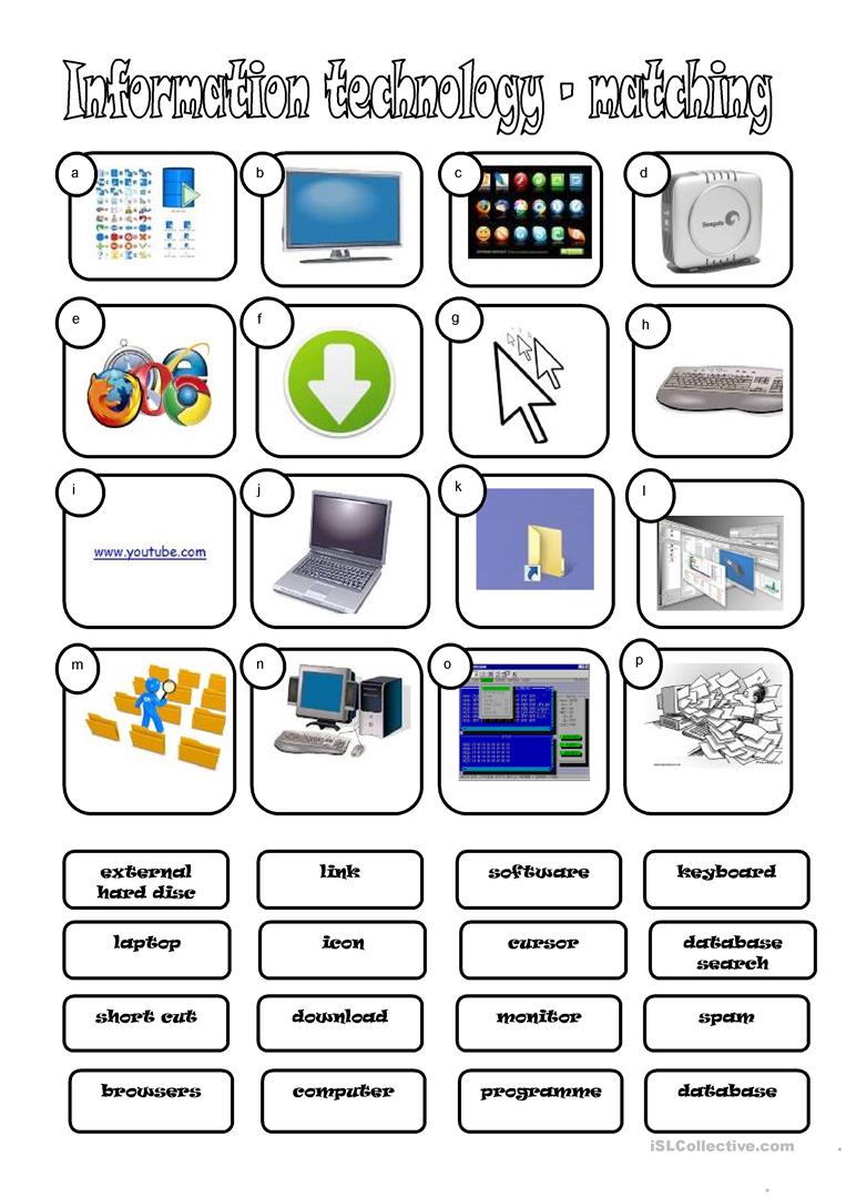 179 Free Esl Computers & Technology Worksheets