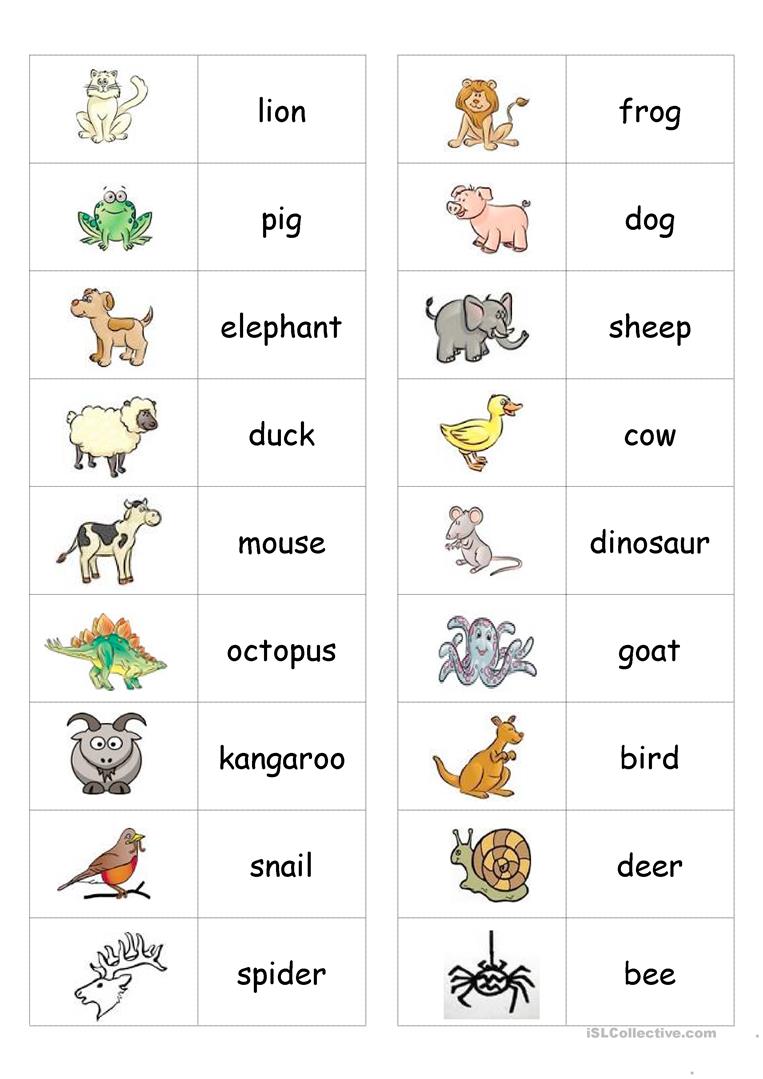 2076 Free Esl Animals Worksheets