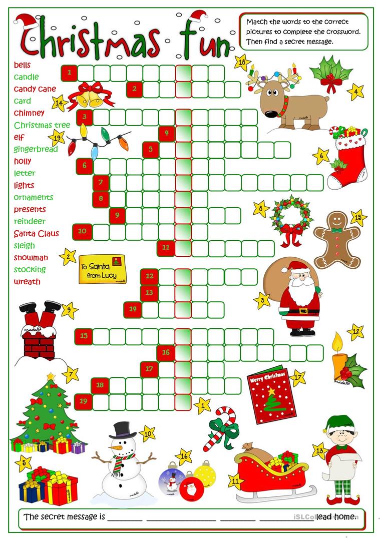 847 Free Esl Christmas Worksheets