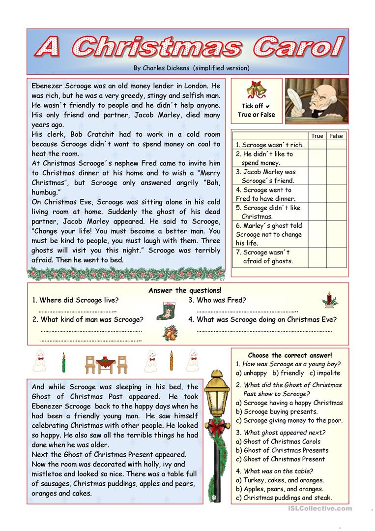 847 Free Esl Christmas Worksheets