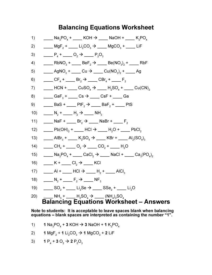 Balancing Equations 04
