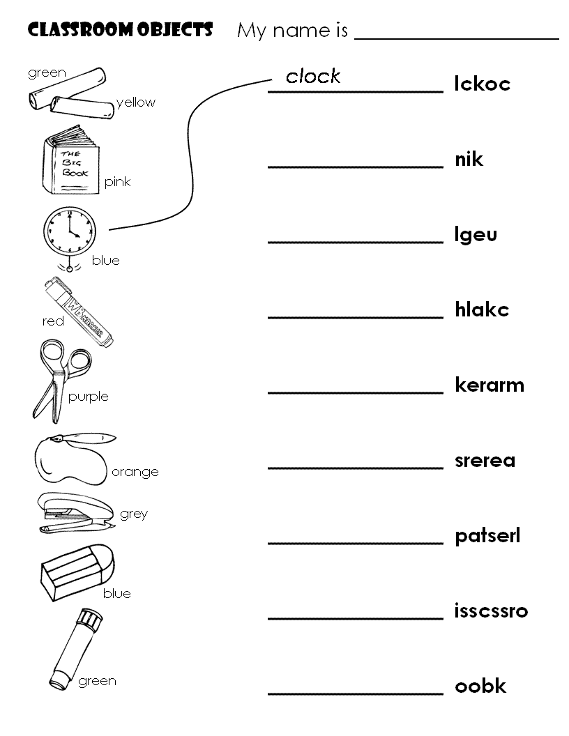 Classroom Objects
