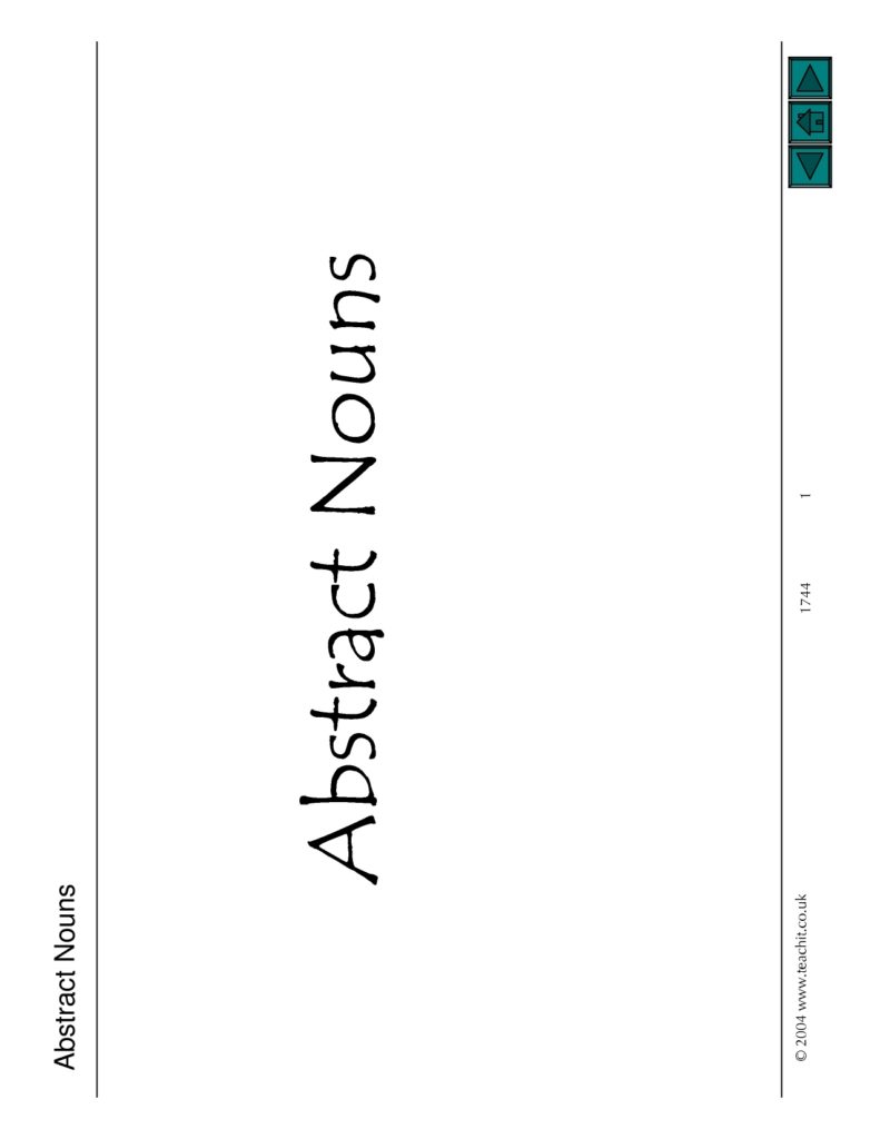 Collective And Abstract Nouns Concrete And Abstract Nouns