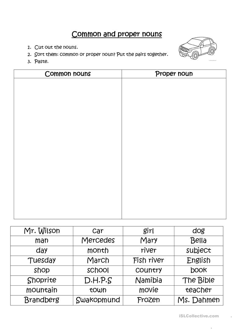 worksheet-on-common-nouns