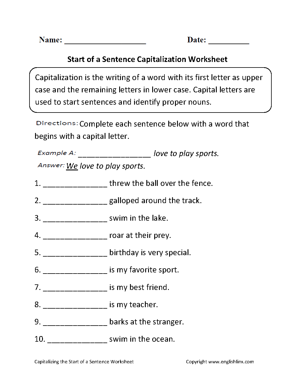 Content By Subject Worksheets