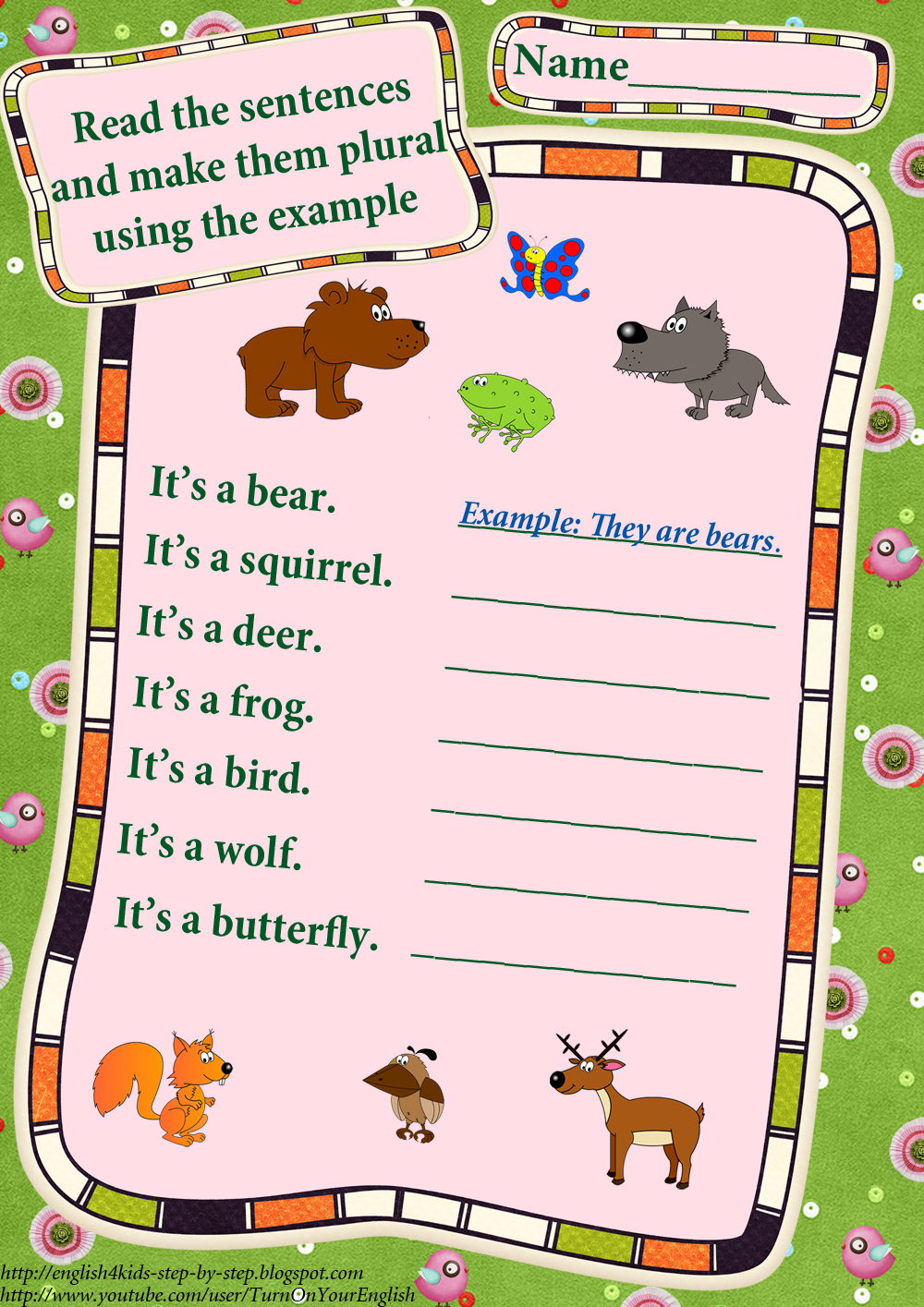 Forest Animals Worksheets