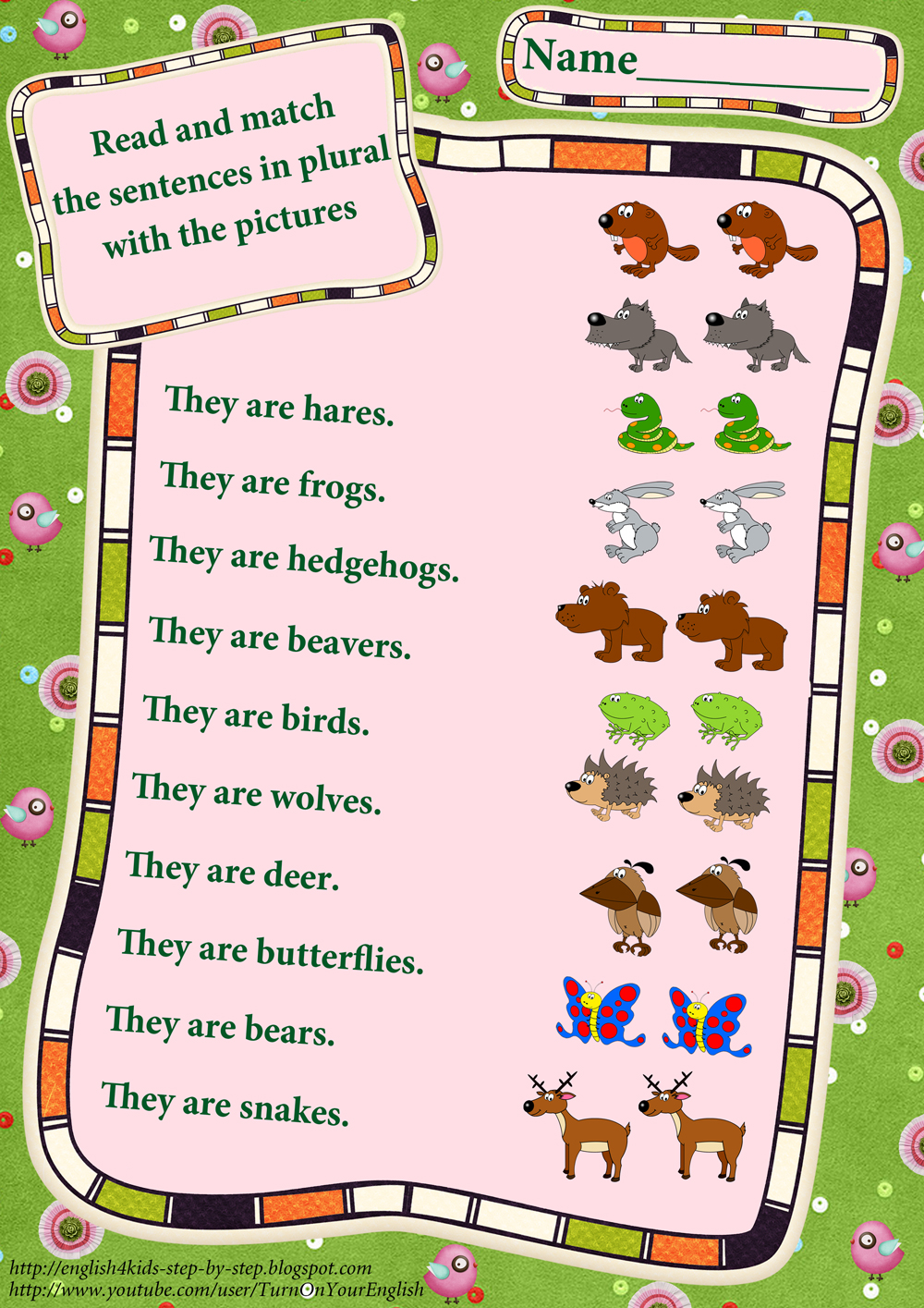Forest Animals Worksheets