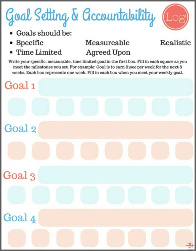 Free Printable Goal Setting Worksheets