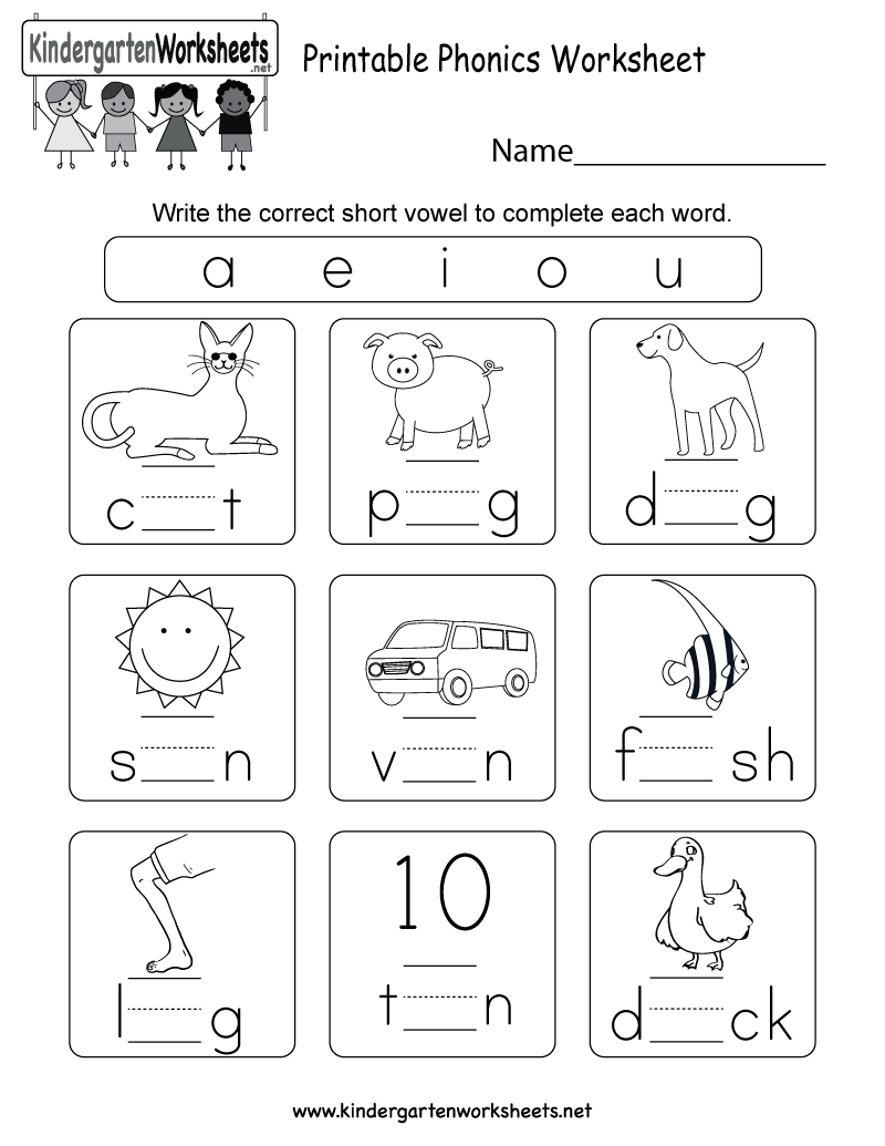 Free Printable Phonics Worksheets For Kindergarten