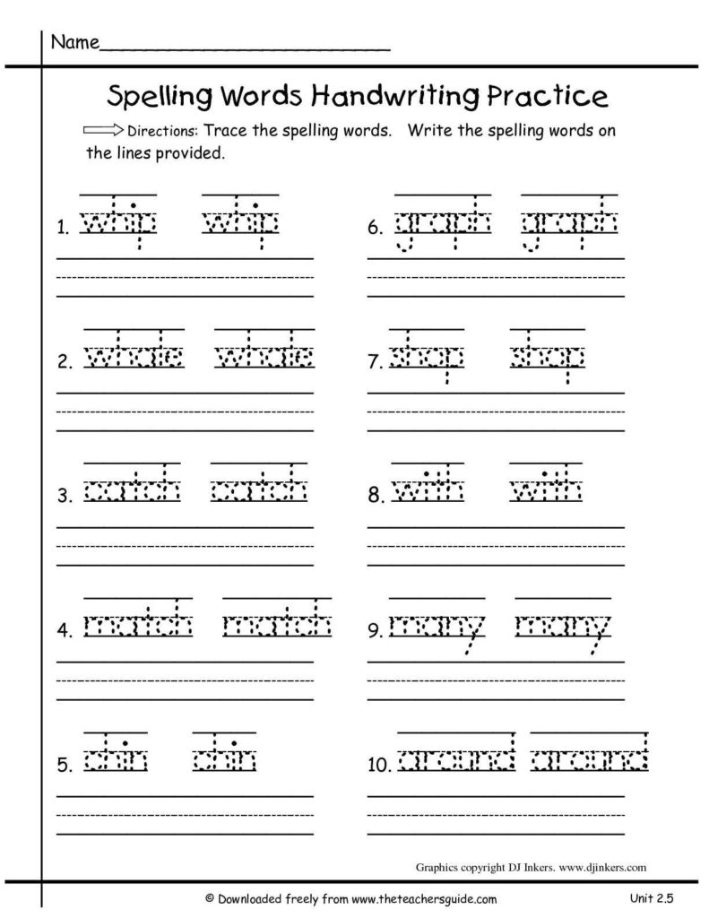 Free Printable Writing Worksheets For 3rd Grade And 100 Cursive