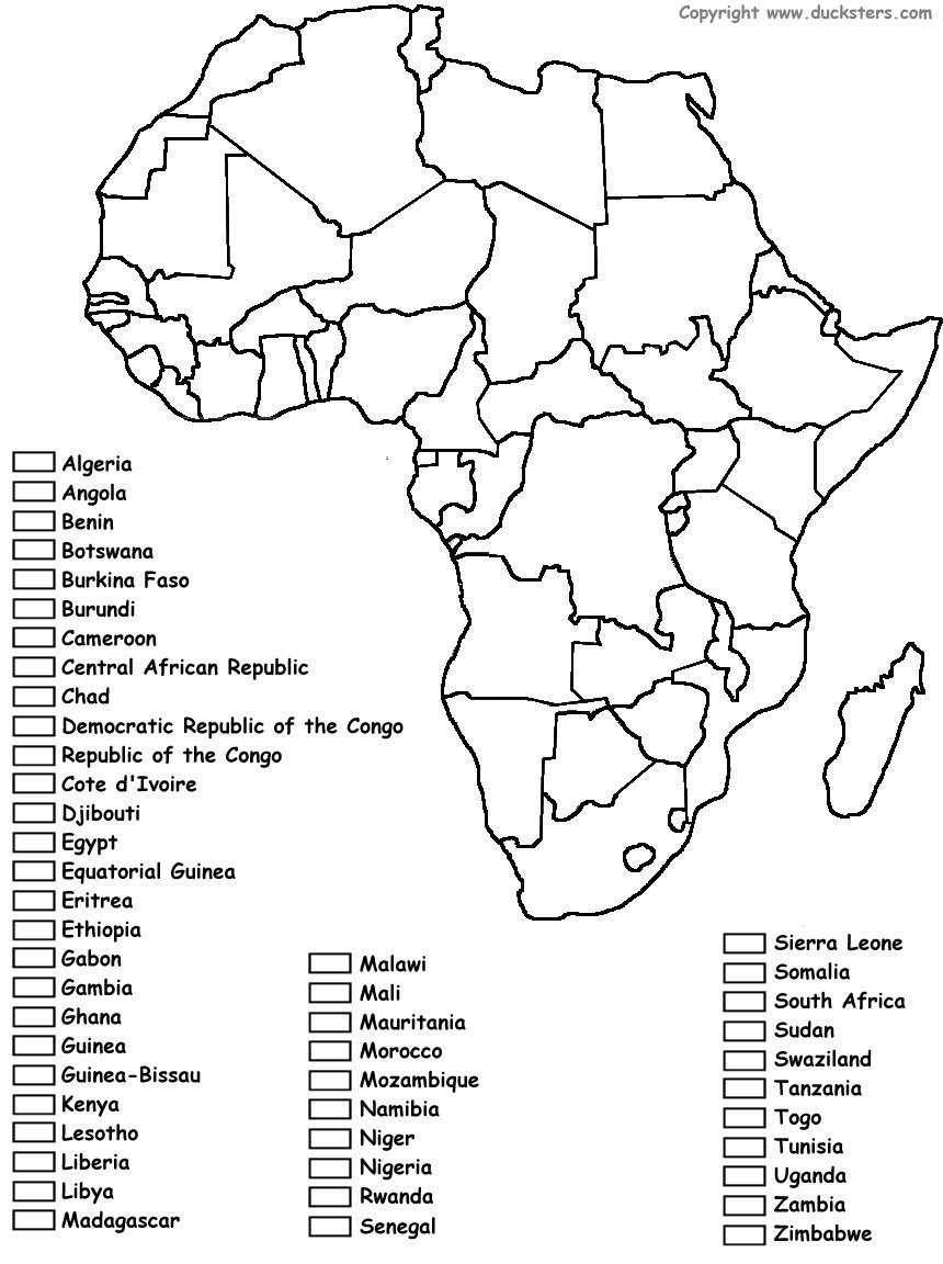 Geography Worksheets
