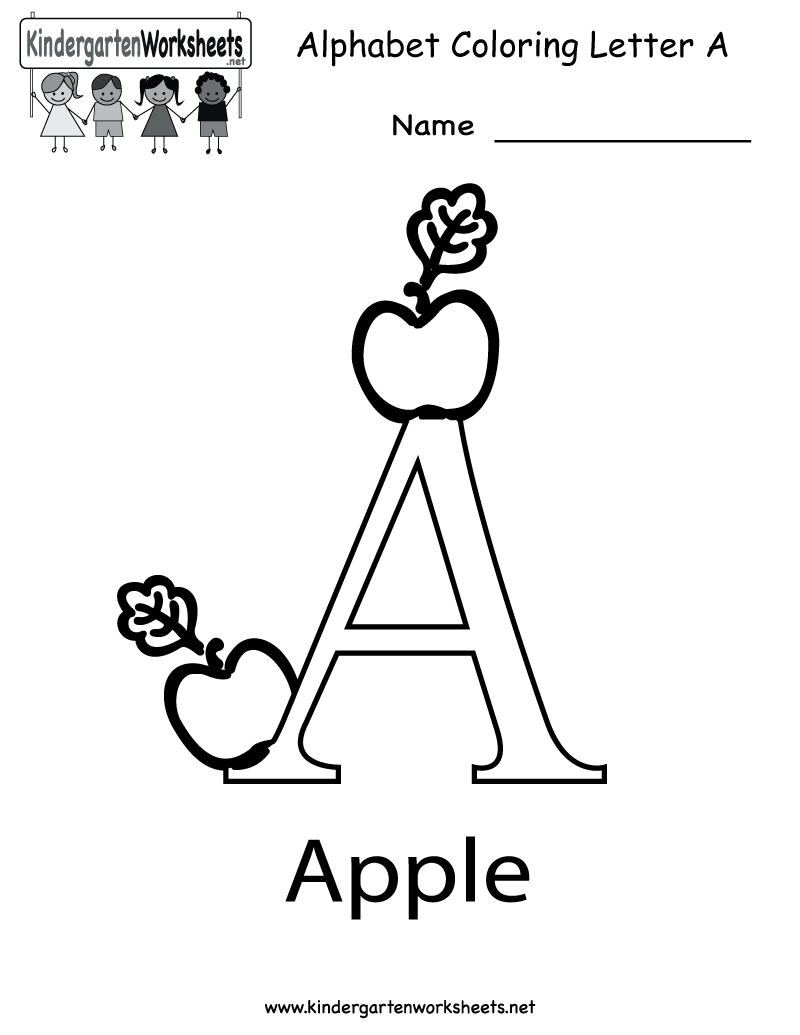 Letter A Coloring Worksheet
